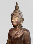 Wood Meditating Lanna Thai Buddha Statue 26"