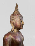 Wood Meditating Lanna Thai Buddha Statue 26"