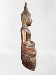 Wood Meditating Lanna Thai Buddha Statue 26"