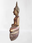 Wood Meditating Lanna Thai Buddha Statue 26"