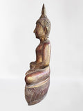 Wood Meditating Lanna Thai Buddha Statue 26"