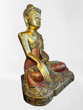 Wood Mandalay Earth Witness Buddha Statue 29"