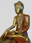 Wood Mandalay Earth Witness Buddha Statue 29"