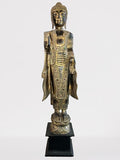 Wood Standing Abhaya Buddha Statue 48"