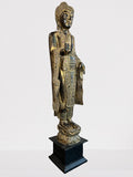 Wood Standing Abhaya Buddha Statue 48"