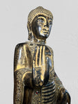 Wood Standing Abhaya Buddha Statue 48"