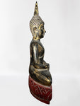 Wood Meditating Lanna Thai Buddha Statue 22"