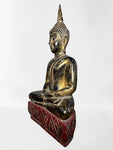 Wood Meditating Lanna Thai Buddha Statue 22"