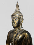 Wood Meditating Lanna Thai Buddha Statue 22"