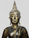 Wood Meditating Lanna Thai Buddha Statue 22"
