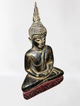 Wood Meditating Lanna Thai Buddha Statue 22"