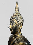 Wood Meditating Lanna Thai Buddha Statue 22"