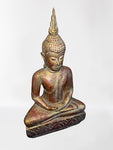 Wood Meditating Lanna Thai Buddha Statue 22"