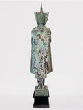 Wood Standing Royal Buddha Statue 77"