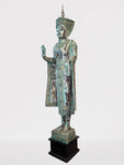 Wood Standing Royal Buddha Statue 77"