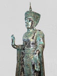 Wood Standing Royal Buddha Statue 77"