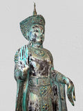 Wood Standing Royal Buddha Statue 77"