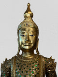 Wood Standing Royal Buddha Statue 77"