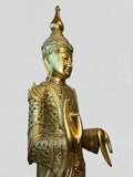 Wood Standing Royal Buddha Statue 77"