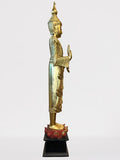 Wood Standing Royal Buddha Statue 77"