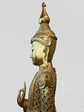 Wood Standing Royal Buddha Statue 77"