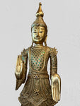 Wood Standing Royal Buddha Statue 77"