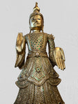 Wood Standing Royal Buddha Statue 77"