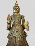 Wood Standing Royal Buddha Statue 77"