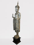 Wood Standing Royal Buddha Statue 65.5"