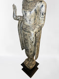 Wood Standing Royal Buddha Statue 65.5"