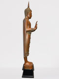 Wood Standing Thai Buddha Statue 63"