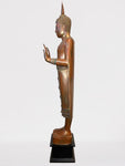 Wood Standing Thai Buddha Statue 63"