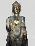 Wood Standing Abhaya Buddha Statue 48"