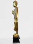 Wood Standing Abhaya Buddha Statue 69"