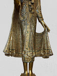 Wood Standing Abhaya Buddha Statue 69"