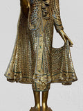 Wood Standing Abhaya Buddha Statue 69"