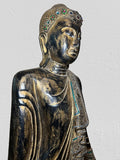 Wood Standing Mandalay Buddha Statue 69"