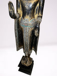 Wood Standing Abhaya Buddha Statue 70"