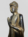 Wood Standing Namaste Buddha Statue 69"