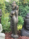 Stone Standing Dewi Sri / Shri Devi Statue 58" - Routes Gallery