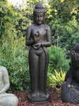Stone Standing Dharmachakra Buddha 60" - Routes Gallery