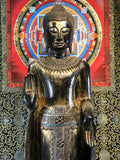 Wood Standing Laos Style Buddha 70" - Routes Gallery