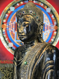 Wood Standing Mandalay Buddha Statue 69" - Routes Gallery