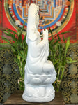 Porcelain Seated Quan Yin Statue 20.5" - Routes Gallery