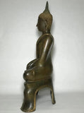 Brass Thai Ayutthaya Buddha Statue 25" - Routes Gallery