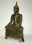 Brass Thai Ayutthaya Buddha Statue 25" - Routes Gallery