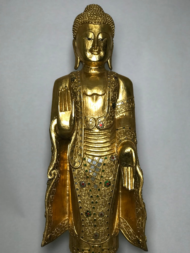 Abhaya and Varada Mudra Buddha Statue 36" - Routes Gallery