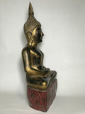 Wood Meditating Lanna Thai Buddha Statue 26" - Routes Gallery