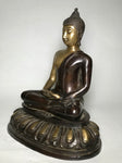Brass Meditating Dhyana Buddha Statue 13" - Routes Gallery