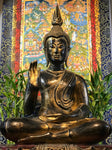 Wood Sukhothai Vitarka Buddha Statue 42" - Routes Gallery